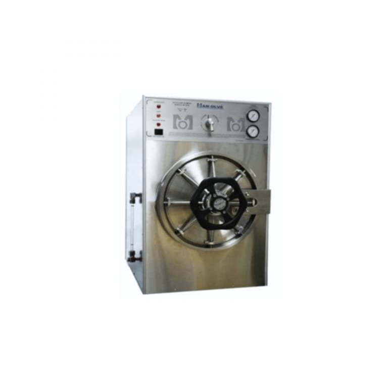 AUTOCLAVE HORIZONTAL CILINDRICA DOBLE CÁMARA MANUAL MESA BIFÁSICA  35 X 60 DIÁMETRO X FONDO