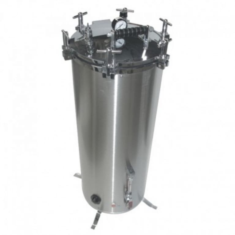 AUTOCLAVE VERTICAL CILINDRICA PARA LABORATORIO CON CANASTILLA AUTOMÁTICA  30 X 60 DIÁMETRO X FONDO