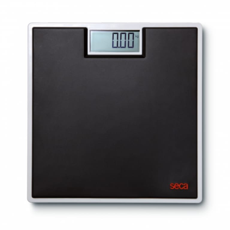 BASCULA DIGITAL DE PISO CLARA NEGRO 150 KG DIV100G MOD 803