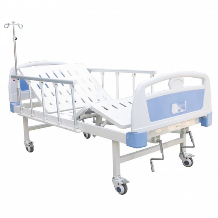 CAMA HOSPITALARIA MANUAL CON BARANDALES