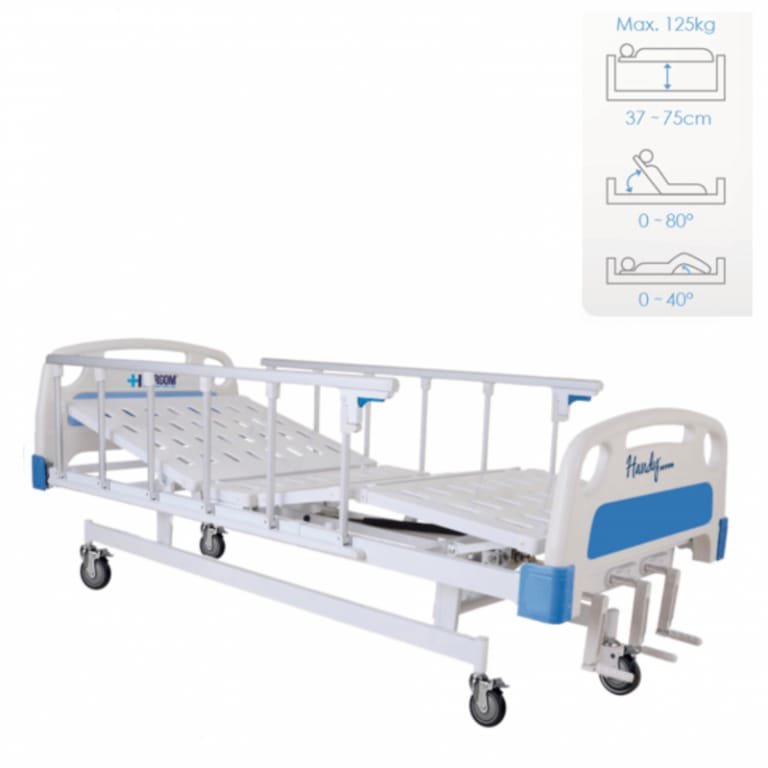 CAMA MANUAL 3 POSICIONES PARA HOSPITAL PANELES ABS C3031-2 HANDY