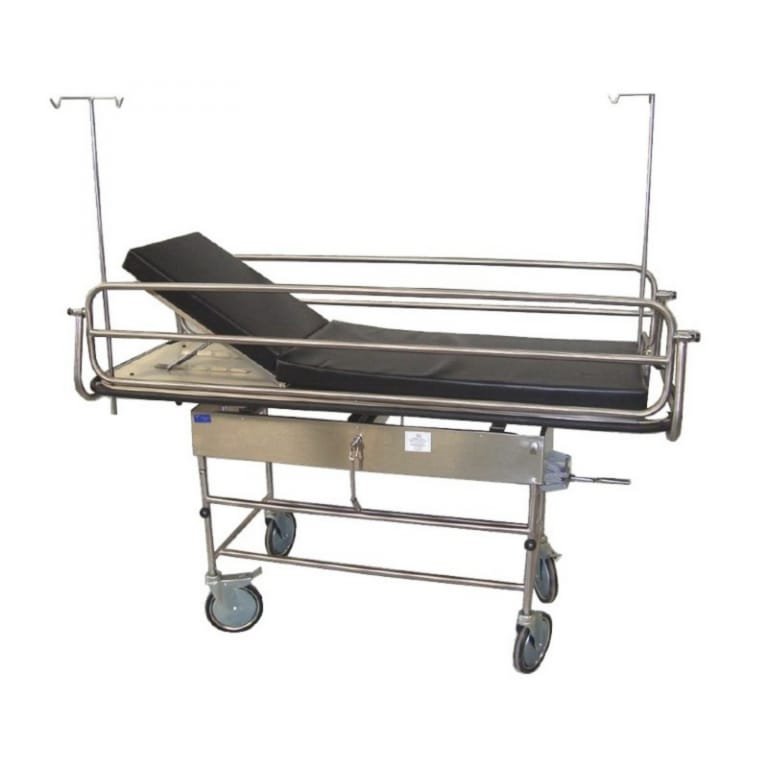 CARRO CAMILLA RECUPERACION 5 POSICIONES ACERO INOXIDABLE