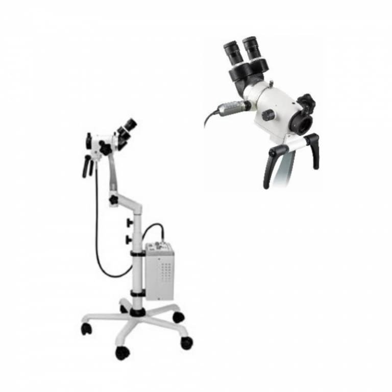 COLOSCOPIO BINOCULAR CON BRAZO PANTOGRÁFICO CON BASE LIGERA