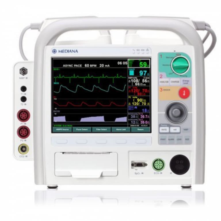 DESFIBRILADOR BASICO + SpO2 (Nellcore) + NIB + TEMPERATURA