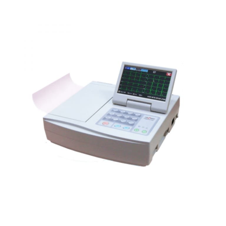 ELECTROCARDIOGRAFO CON INTERPRETACIÓN TRISMED 812AR CON PANTALLA MOVIL Y TOUCH