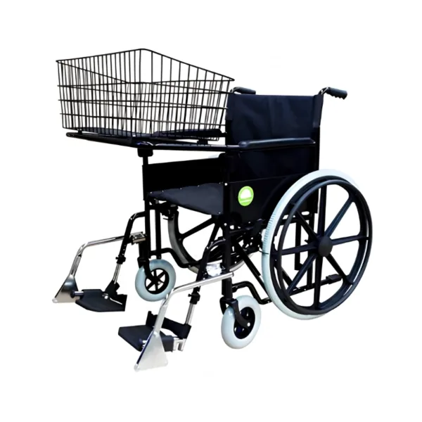 SILLA DE RUEDA DE SUPERMERCADO  20¨  NEGRA FIJA/FIJA SOLIDA
