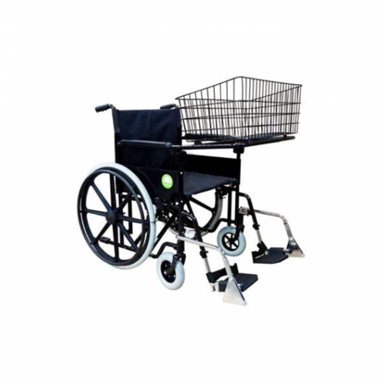 SILLA DE RUEDA DE SUPERMERCADO  20¨  NEGRA FIJA/FIJA SOLIDA