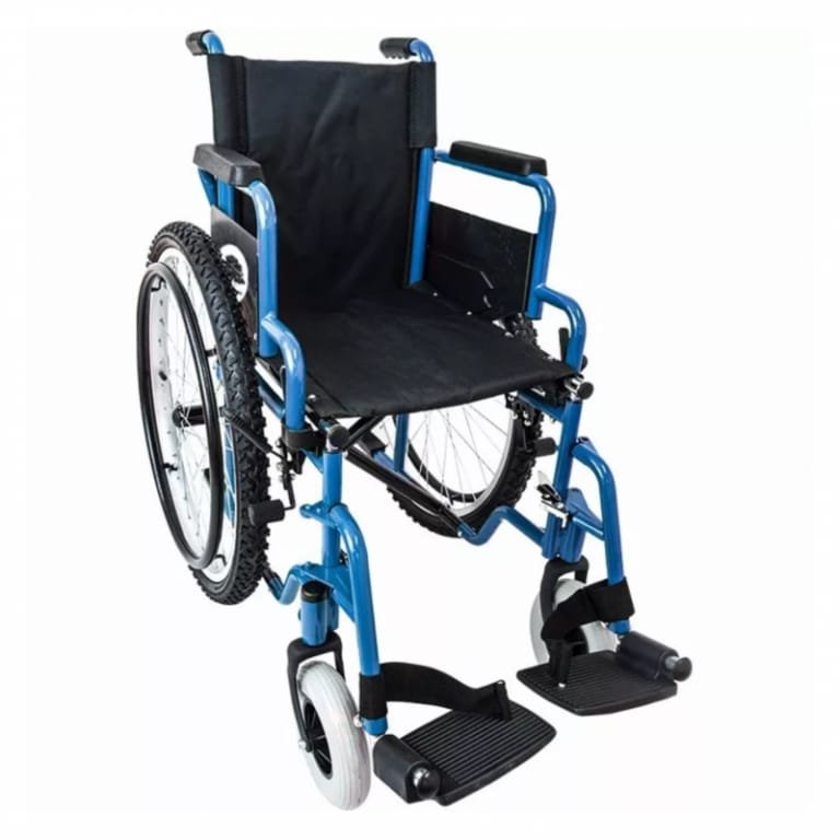 SILLA DE RUEDAS TT 14” AZUL ABATIBLE/REMOV ALUMINIO NEUMÁTICA