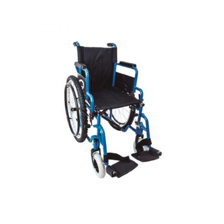 SILLA DE RUEDAS TT 16” AZUL ABATIBLE/REMOV ALUMINIO NEUMATICA