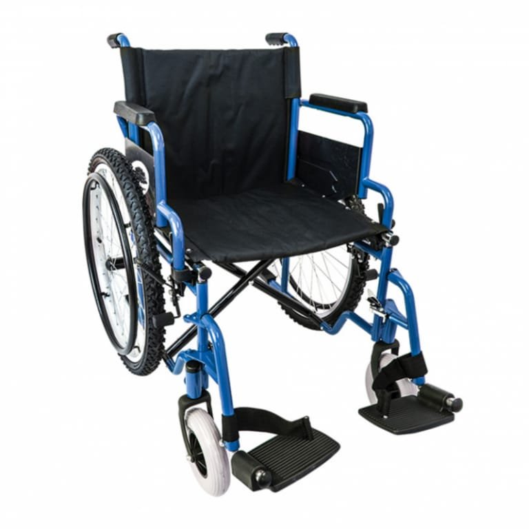 SILLA DE RUEDAS TT 19” AZUL ABATIBLE/REMOV ALUMINIO NEUMÁTICA