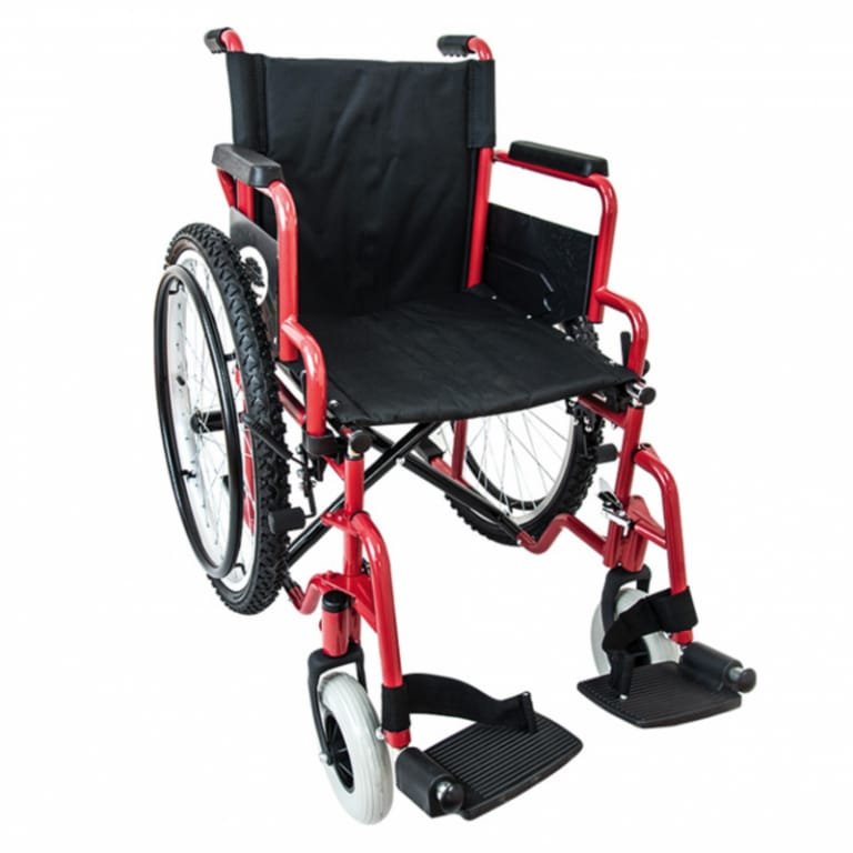 SILLA DE RUEDAS TT 19” ROJA ABATIBLE/REMOV ALUMINIO NEUMÁTICA