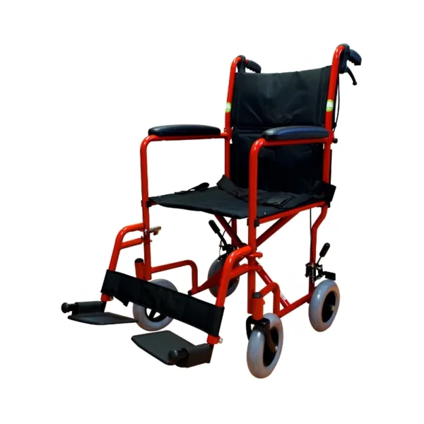 SILLA DE TRASLADO 19” ROJA FIJO/REMO RUEDA 8x2”