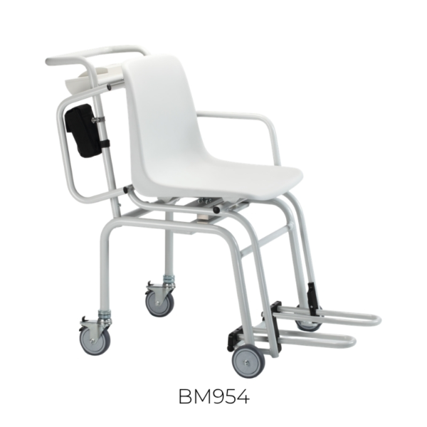 Báscula Digital Silla 360 Con Ruedas Pierneras 300Kg Div 50g/ 100g Tara Auto Hold BM954