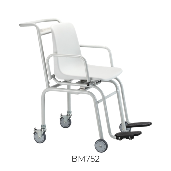 Báscula Digital Silla Con Ruedas Pierneras Plástico 200Kg Div 100g Tara Auto Hold BM752