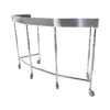 Mesa riñón tubular cromada